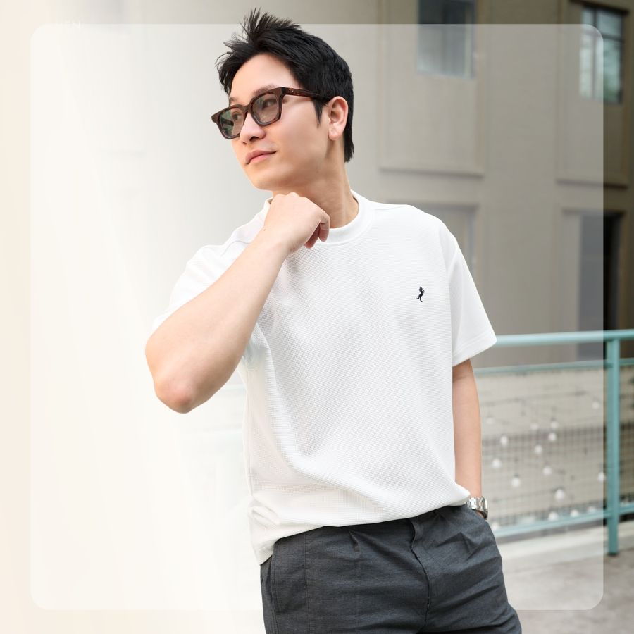Áo thun nam S26 Ez Waffle Tee- Trắng