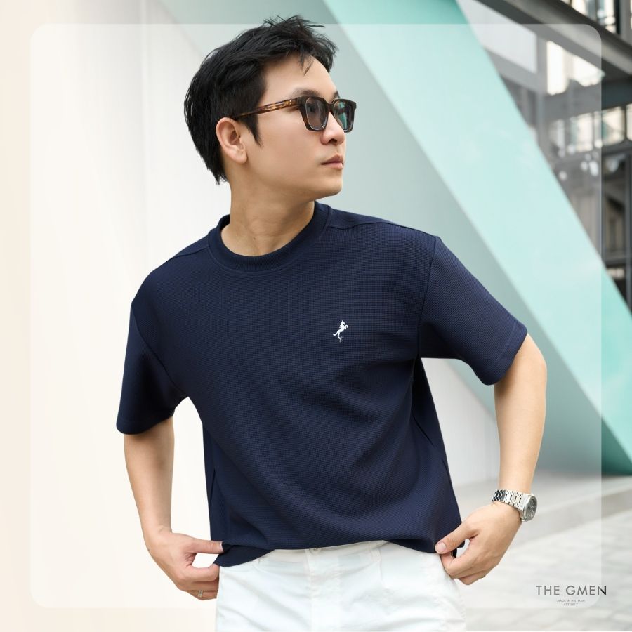Áo thun nam S26 Ez Waffle Tee - Navy