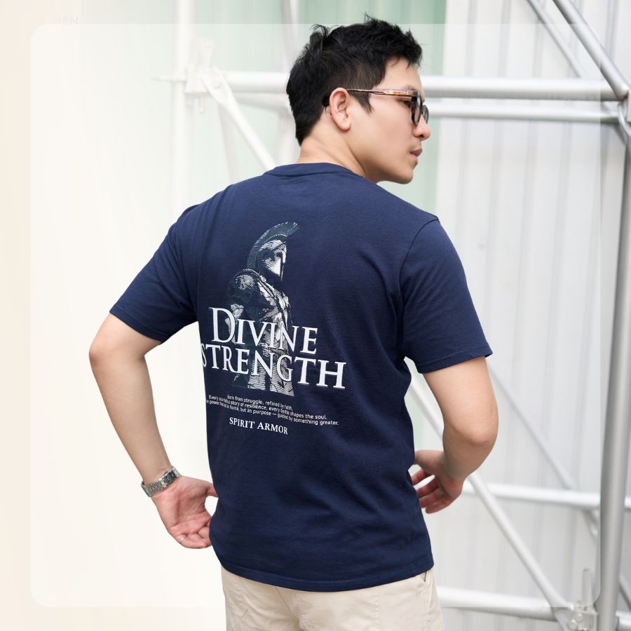 Áo thun nam nữ in hình S26 Divine Tee - Navy