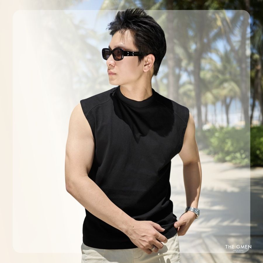 Áo tanktop nam S26 Raglan Tanktop - Đen