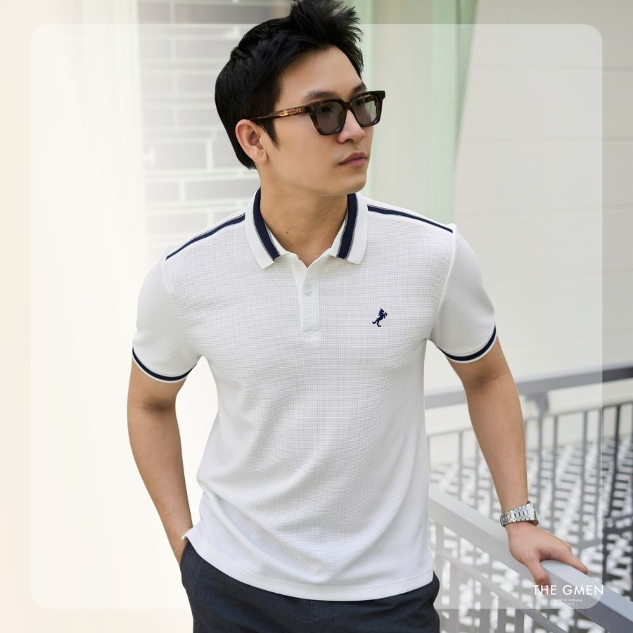 Áo polo nam N26 Waffle Lux Polo - Trắng