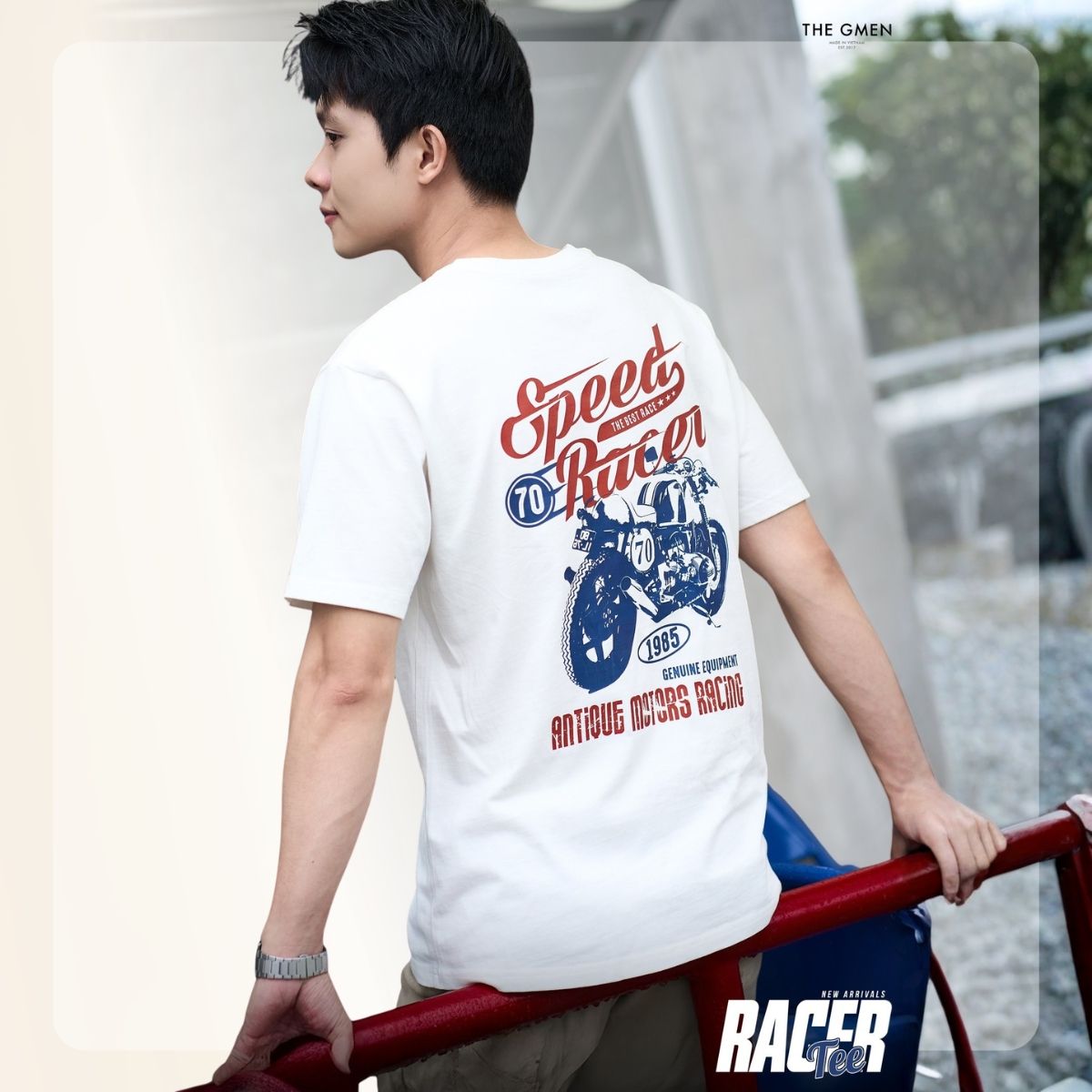 Áo thun in hình S25 RACER TEE - TRẮNG