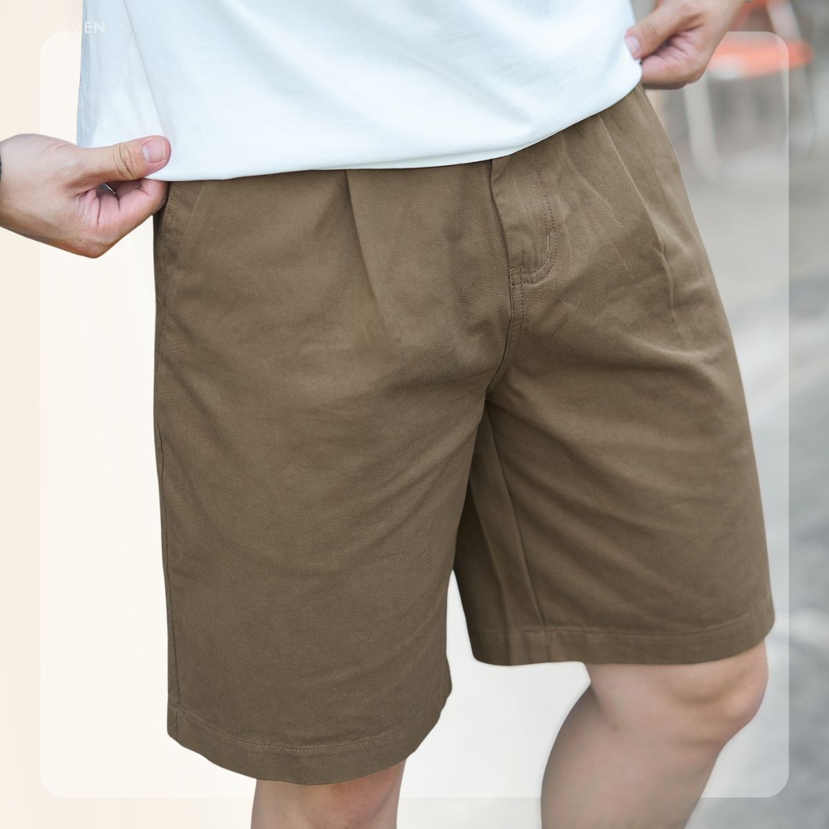 Quần short nam S26 Chino Short - Nâu