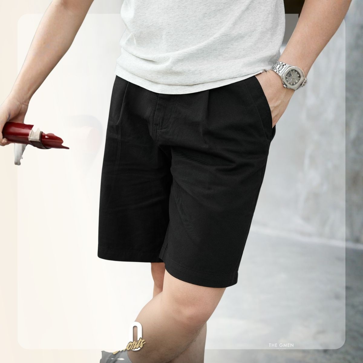 Quần short nam S26 Chino Short - Đen