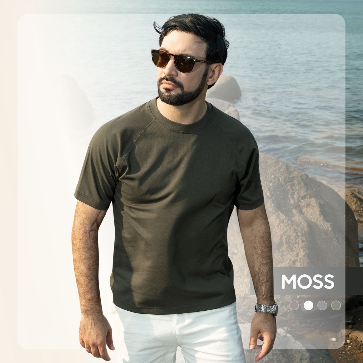 Áo thun nam S26 RAGLAN TEE - Rêu