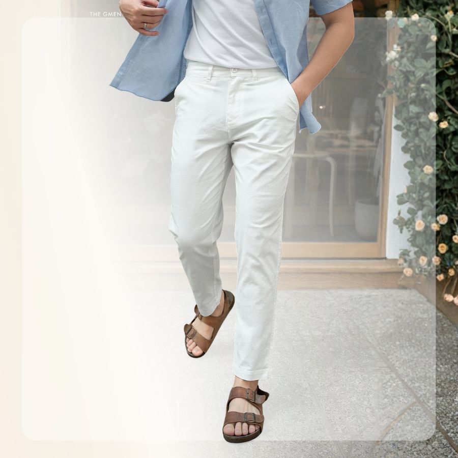 Quần dài nam L26 Linen Pants - Trắng
