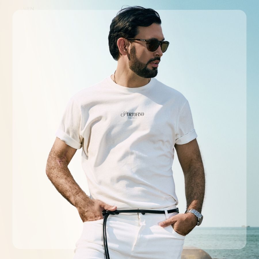 Áo thun nam nữ in hình S26 Casa Tee - Trắng