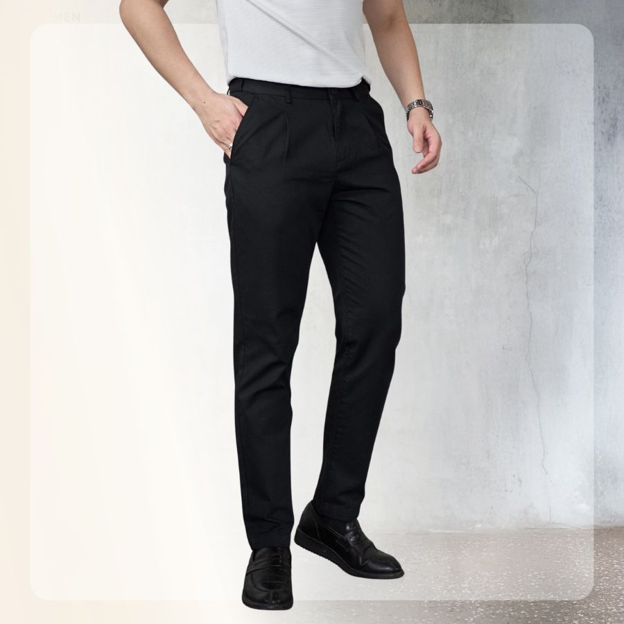 Quần dài kaki nam S26 Smart Kaki Jeans - Đen