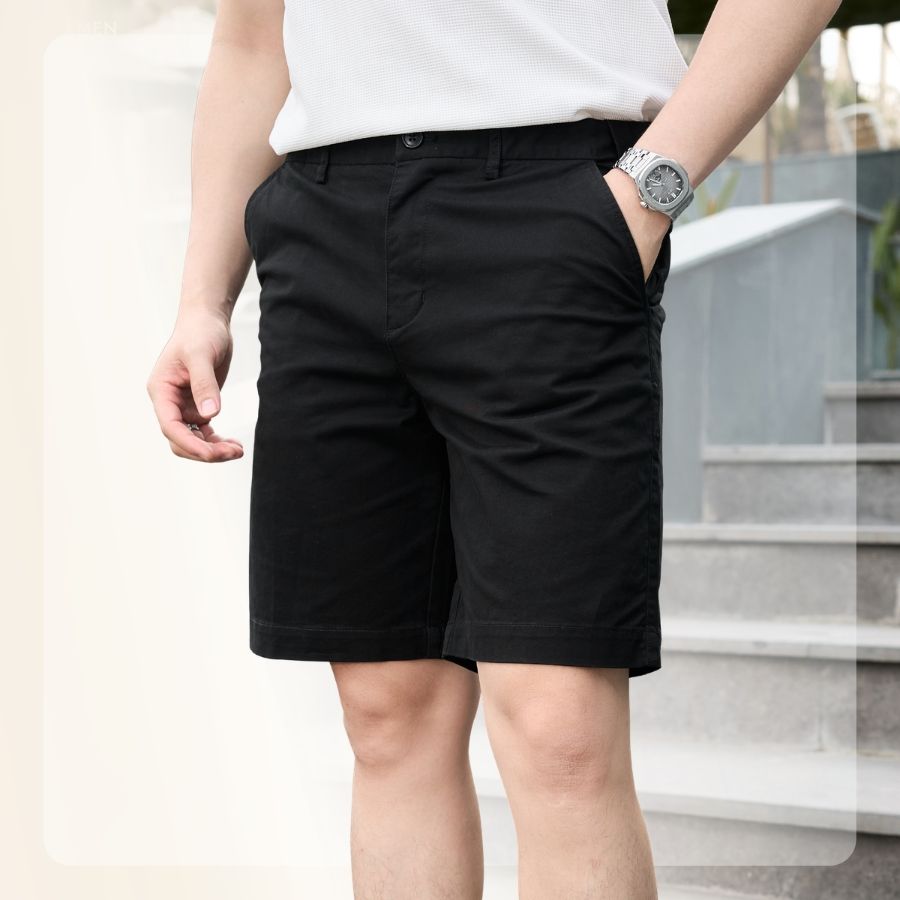 Quần short nam mùa hè S26 Move Kaki Short - Đen