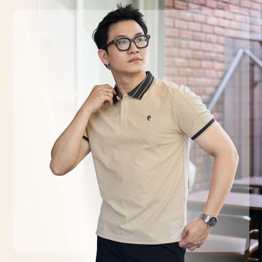 Áo polo nam Matrix Polo - Be