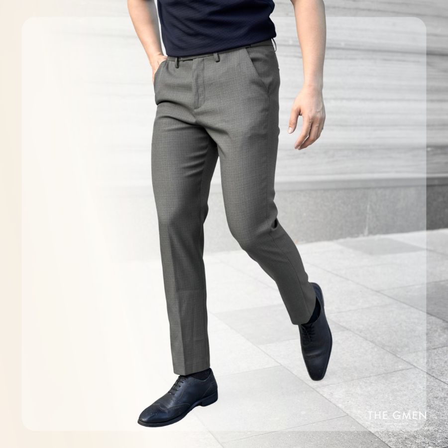 Quần âu nam công sở X26 Trouser form slimfit - Xám đậm