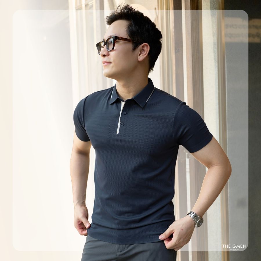Áo polo nam Lightcool Sharp Polo - Navy