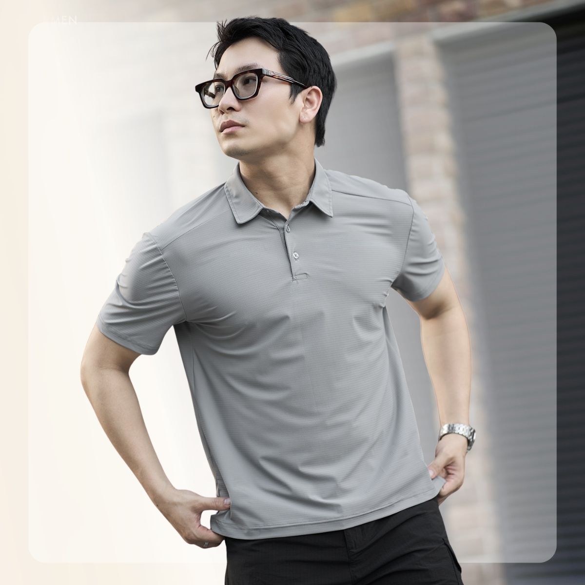 Áo polo nam N26 Coolmax Polo - Xám