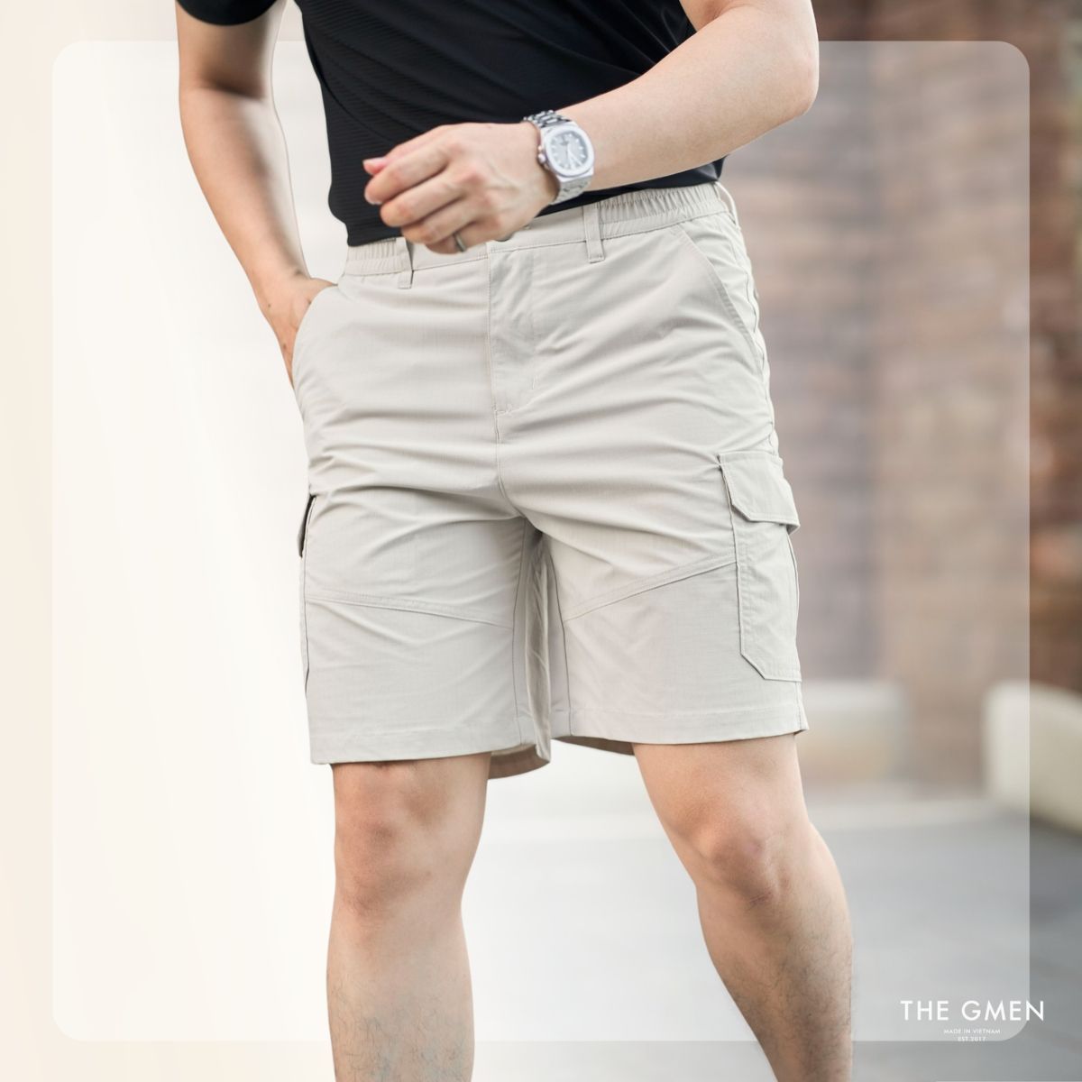 Quần short nam mùa hè S26 Wind Cargo Short - Be