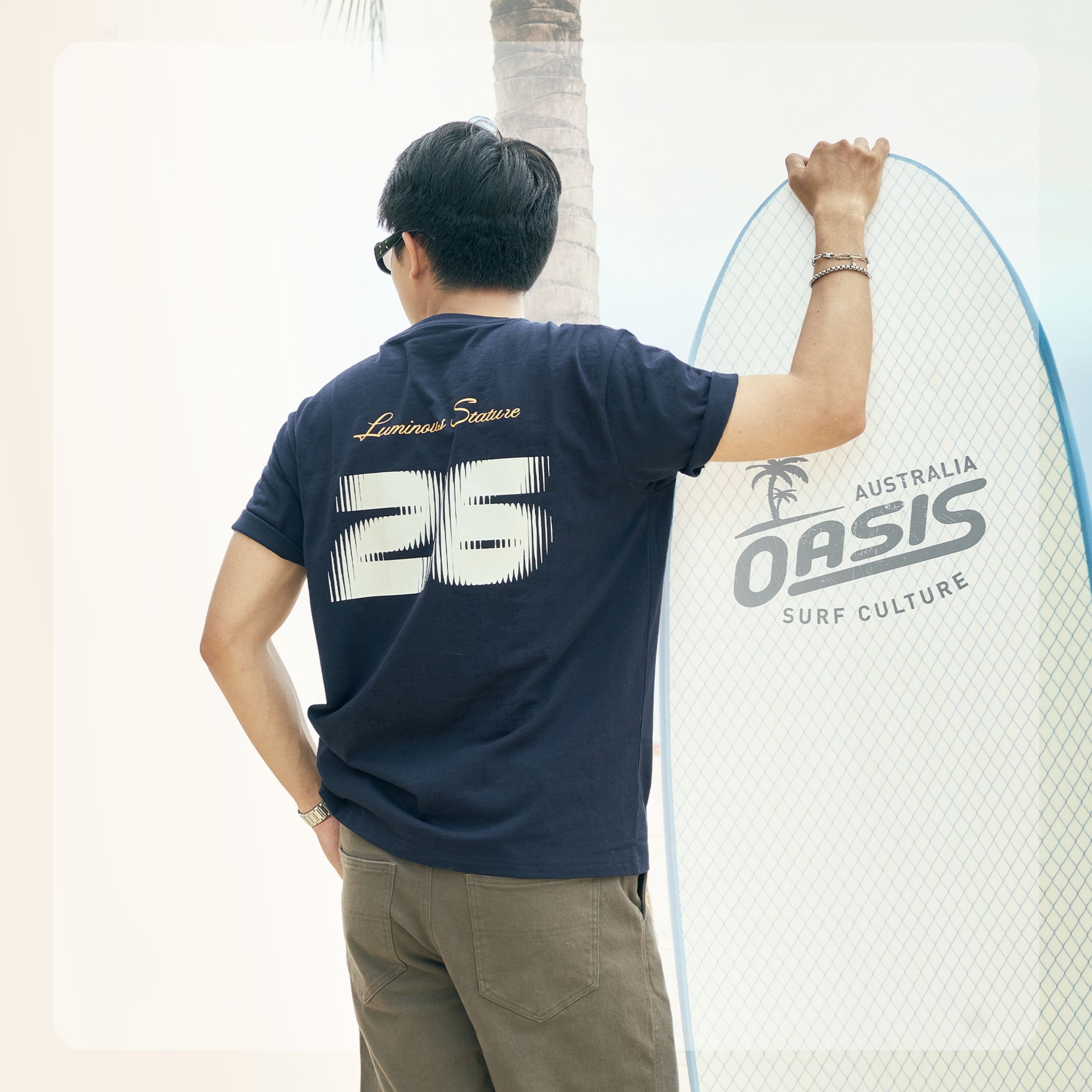 Áo thun nam nữ in hình S26 26 Tee - Xanh