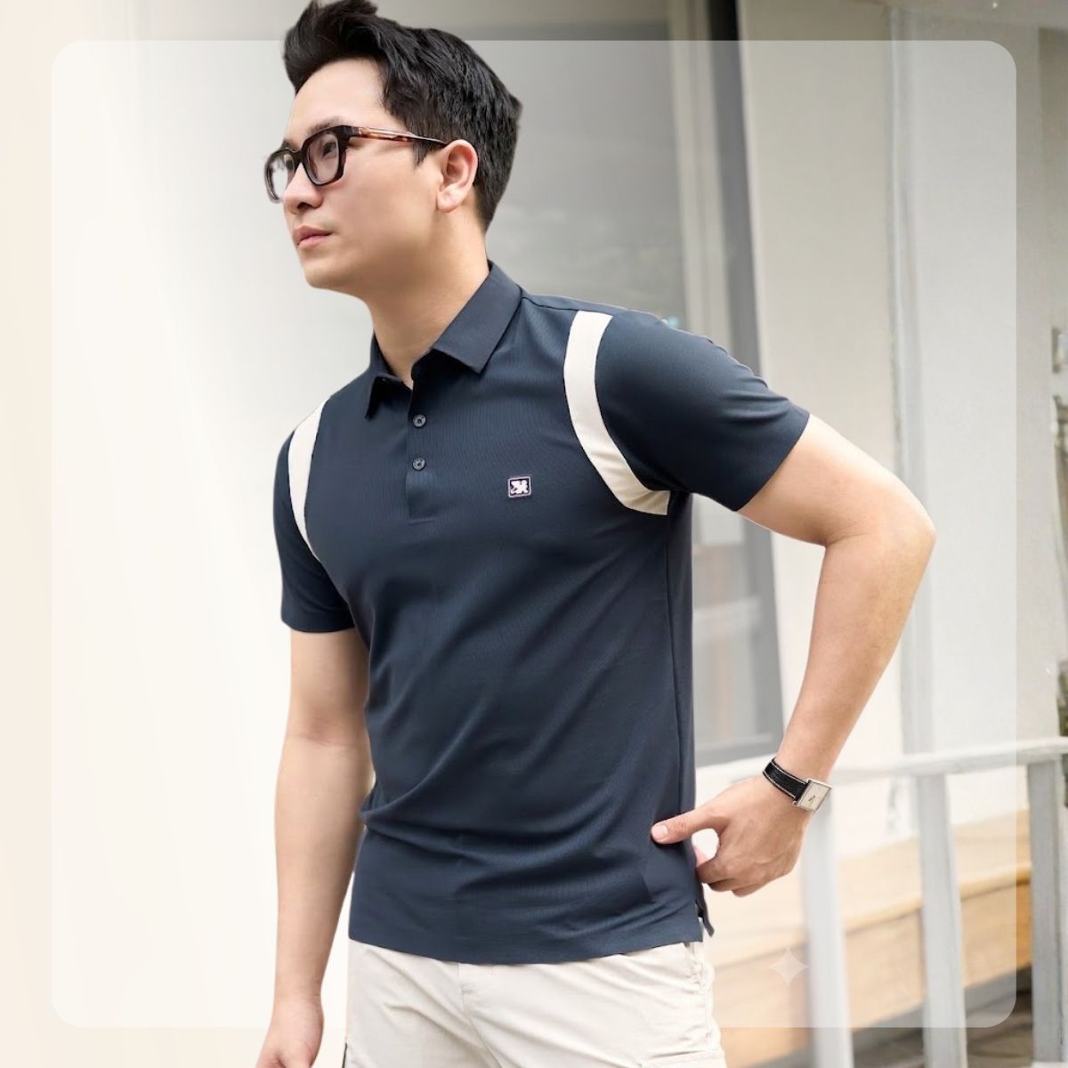 Áo polo nam Arc Lightcool Polo - Navy