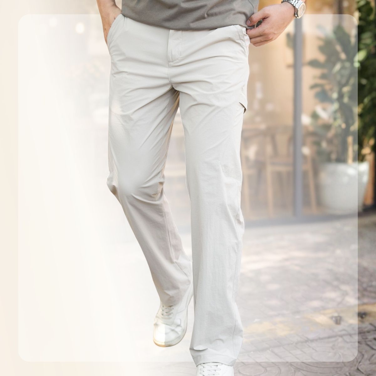 Quần dài nam vải gió Gear Pants - Be