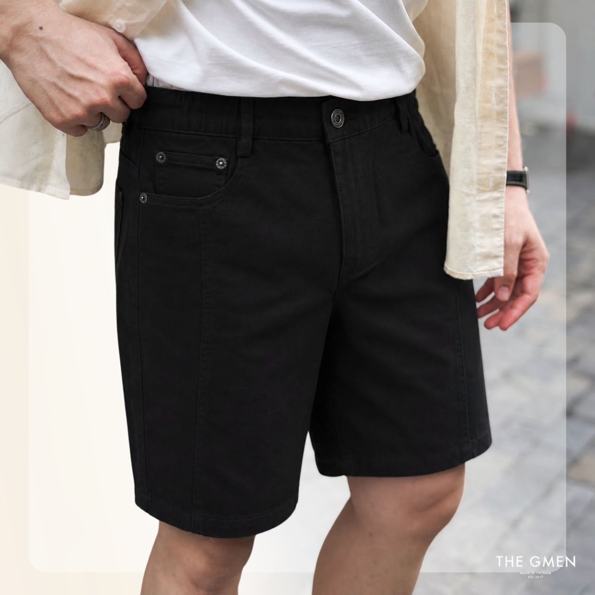 Quần short nam S26 Line Kaki Short - Đen