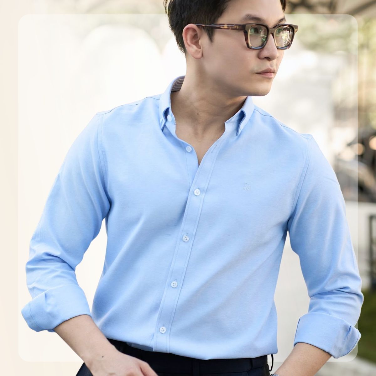 Áo sơ mi nam S26 Oxford Shirt - Xanh nhạt