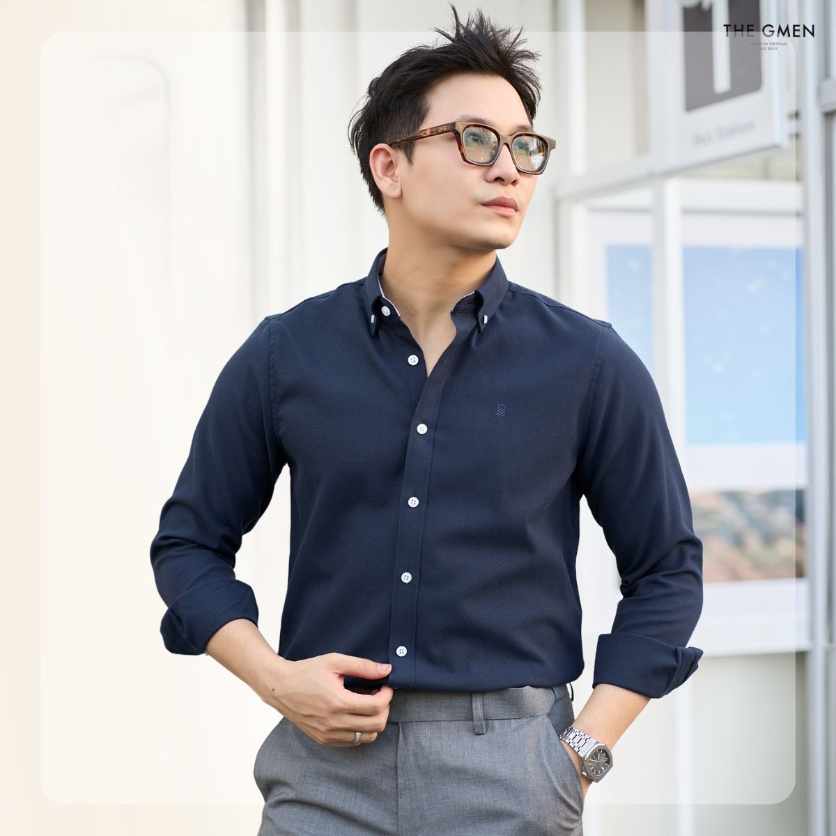 Áo sơ mi nam S26 Oxford Shirt - Navy