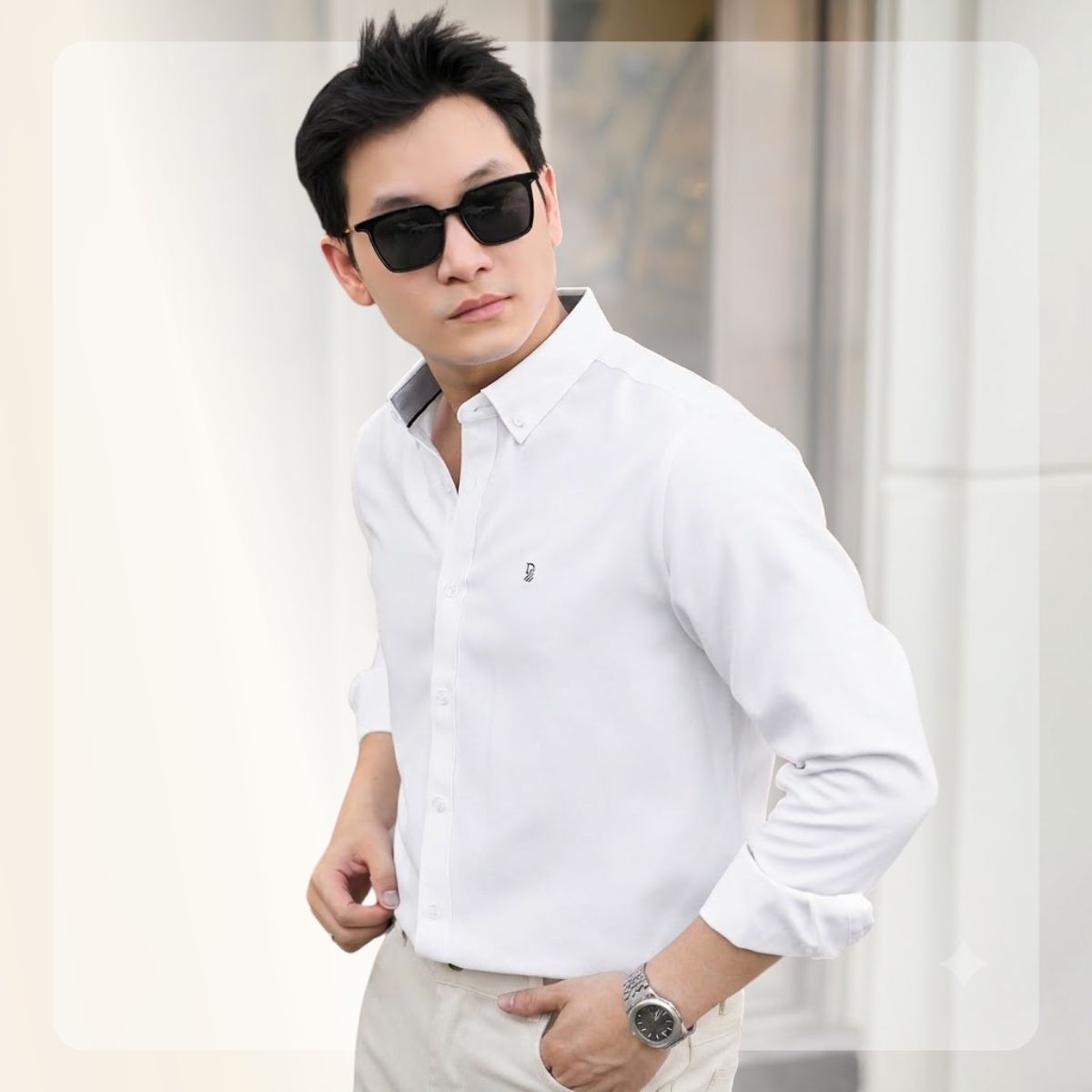 Áo sơ mi nam S26 Oxford Shirt - Trắng