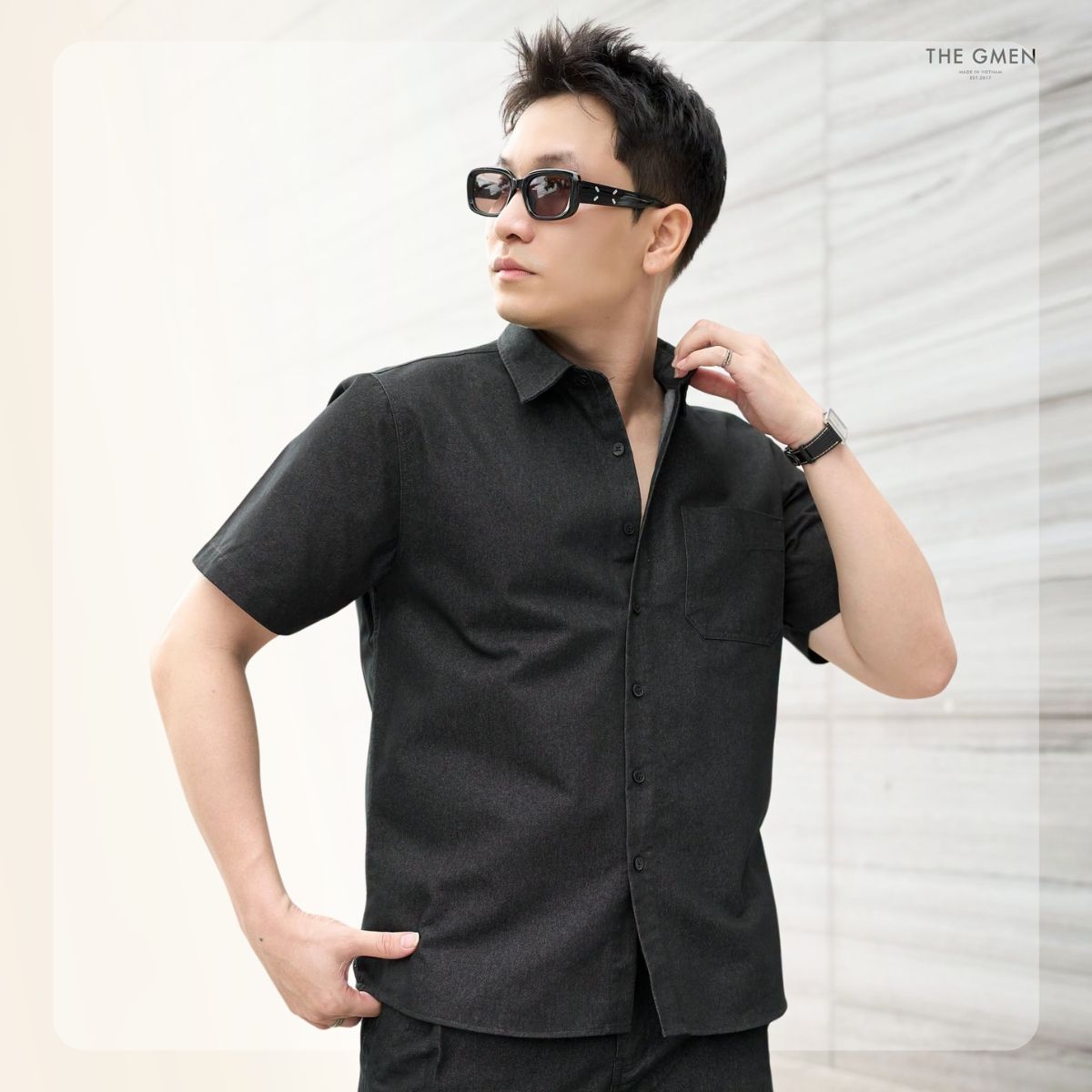 Áo sơ mi nam tay ngắn Nomad Shirt - Đen