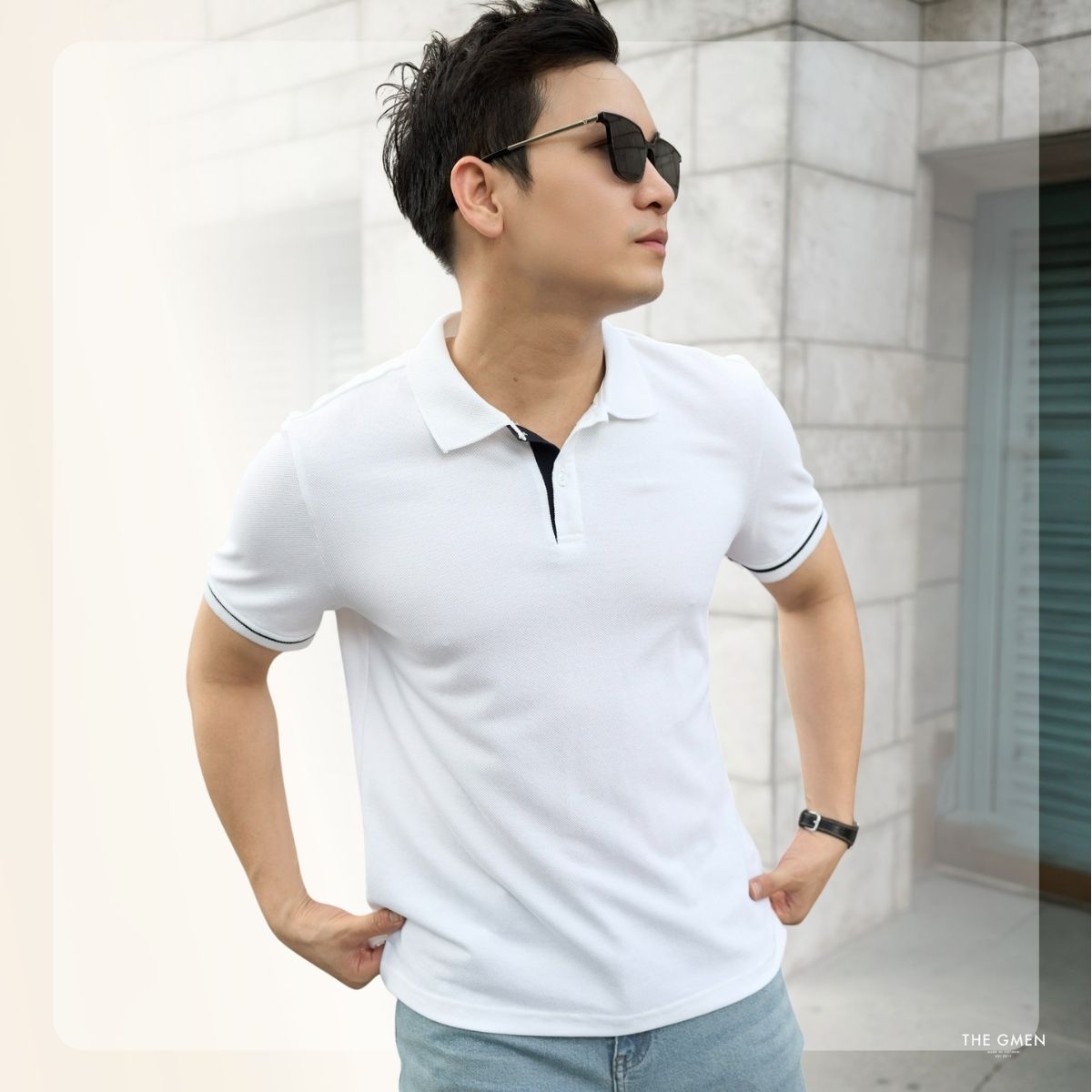 Áo polo nam Blend Polo - Trắng