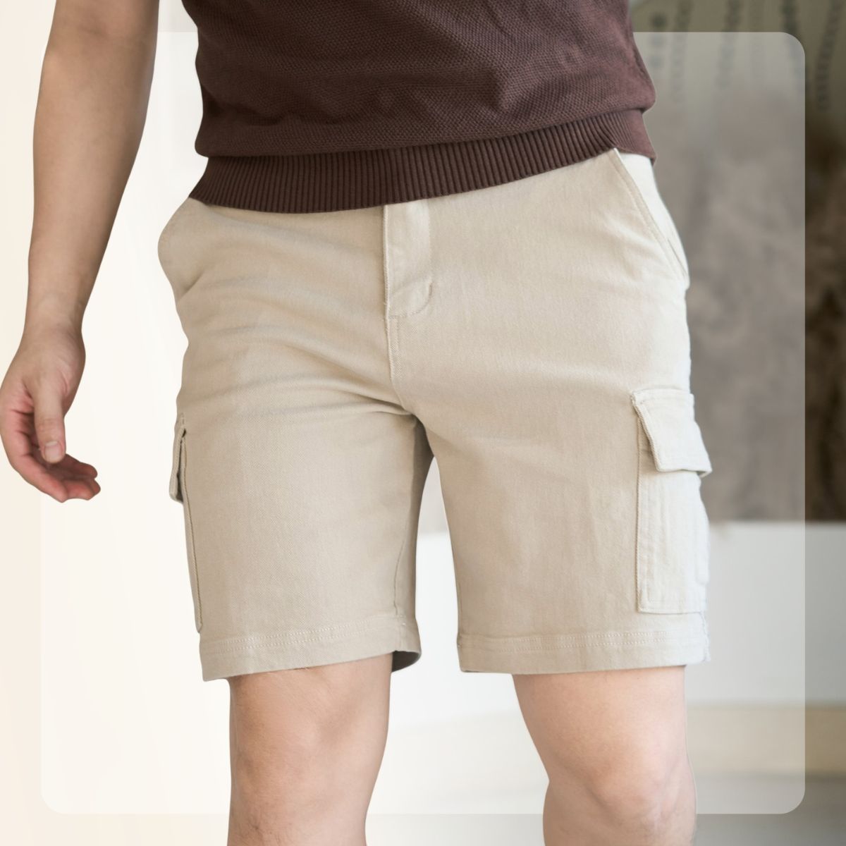 Quần short nam Cargo Short - Xám