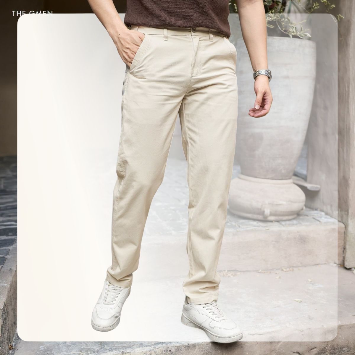 Quần dài nam Daily Kaki Pants - Be