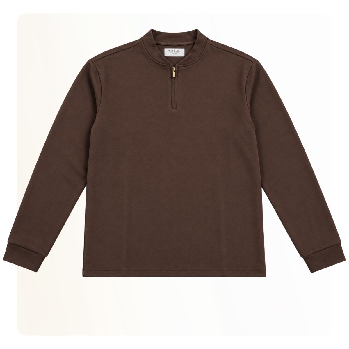 Áo sweater nam Zip Sweater - Nâu