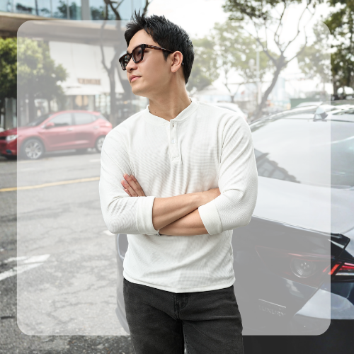Áo sweater nam Henley Sweater - Trắng