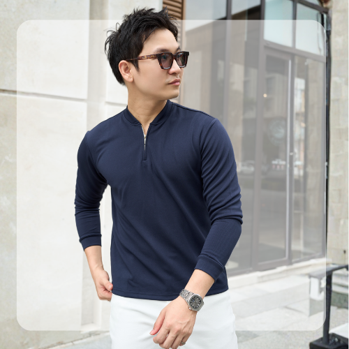 Áo sweater nam Zip Sweater - Navy