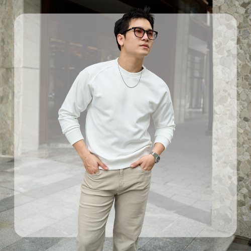 ÁO SWEATER NAM F26 COMFY SWEATER - TRẮNG