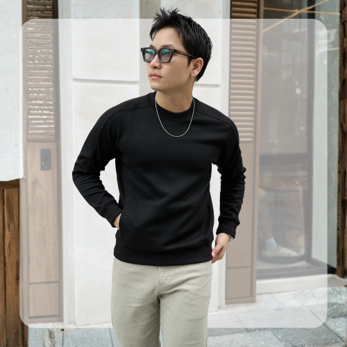 Áo sweater nam Pocket Sweater - Đen