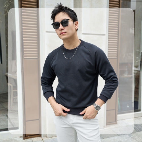 ÁO SWEATER NAM F26 COMFY SWEATER - TÍM THAN
