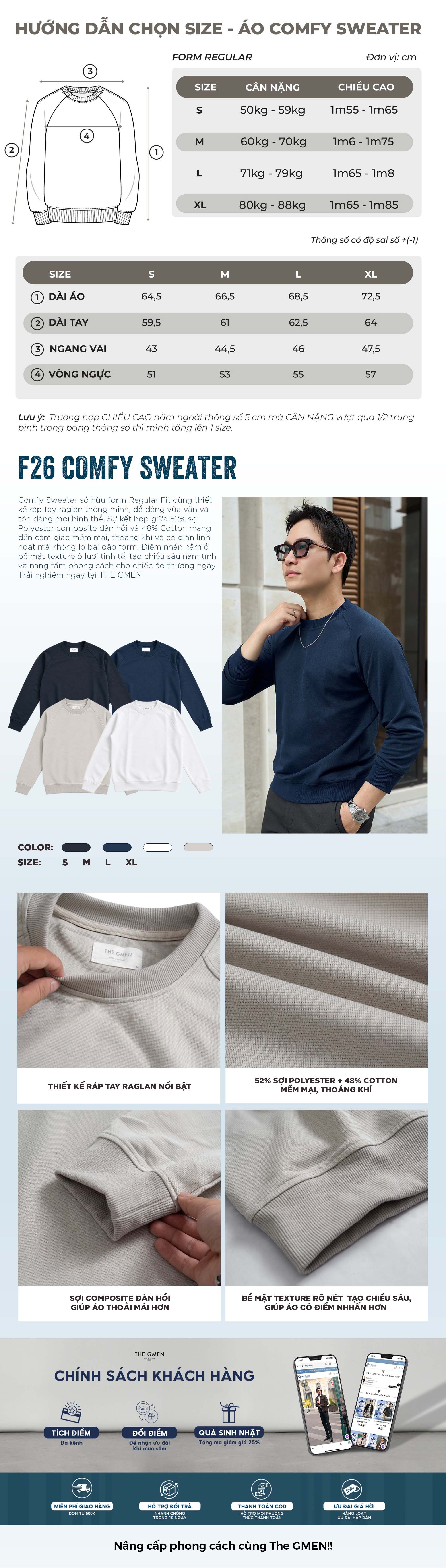 Áo sweater nam Comfy Sweater The GMEN