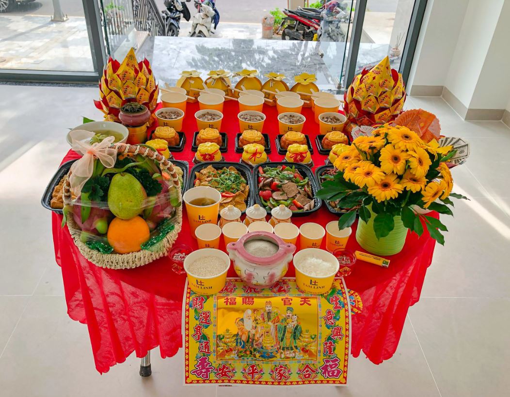 Mâm Cúng Về Nhà Mới An Khang (Chay)