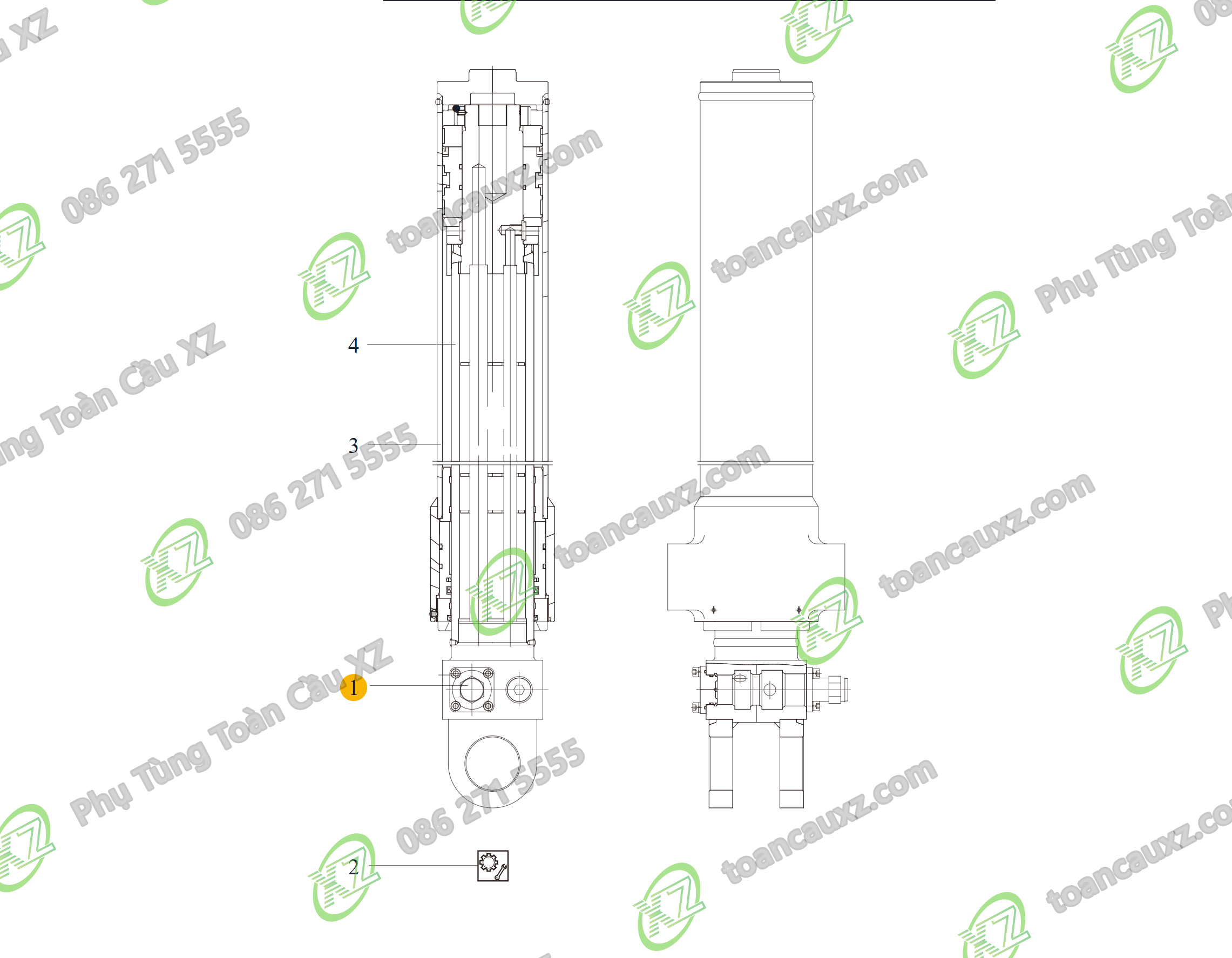 Van chống tụt xy lanh thò thụt cần chính cẩu bánh béo, cẩu tự hành — ảnh 2