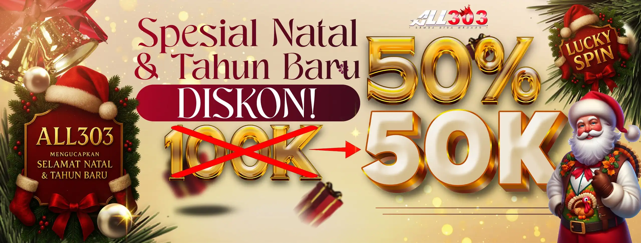 PROMO LUCKY SPIN ANTI ZONK SPESIAL NATARU DISKON 50% ALL303