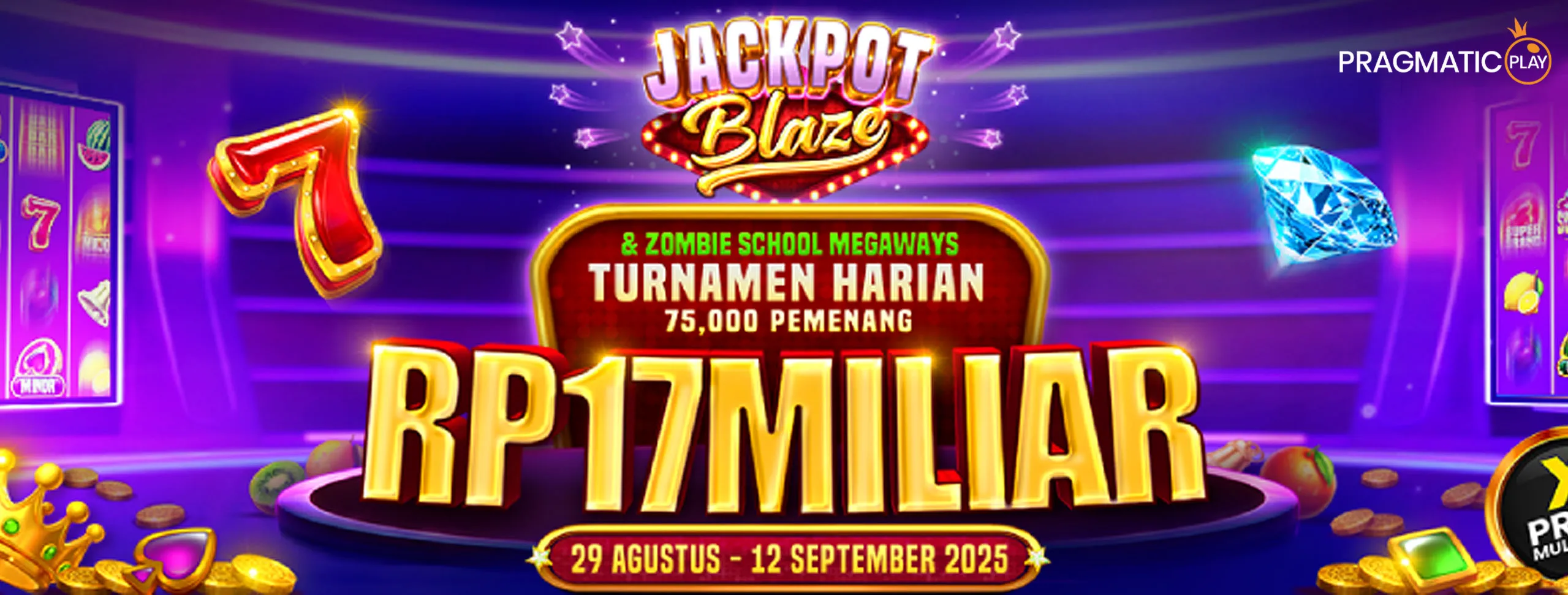 PRAGMATIC PLAY | TURNAMEN HARIAN JACKPOT BLAZE & ZOMBIE SCHOOL MEGAWAYS
