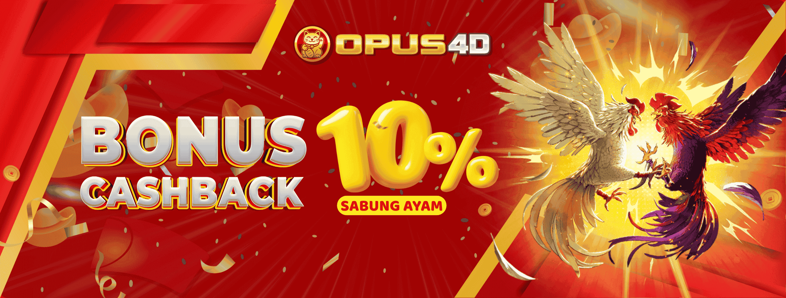 BONUS CASHBACK 10% SABUNG AYAM