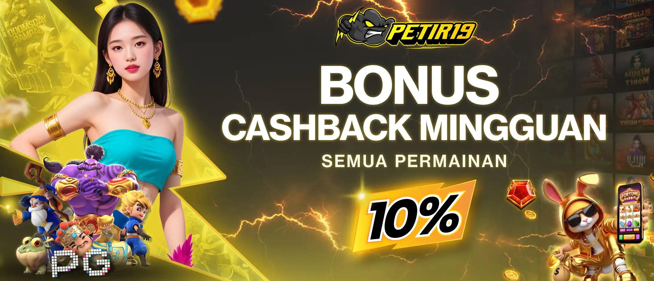 bonus cashback mingguan 10%