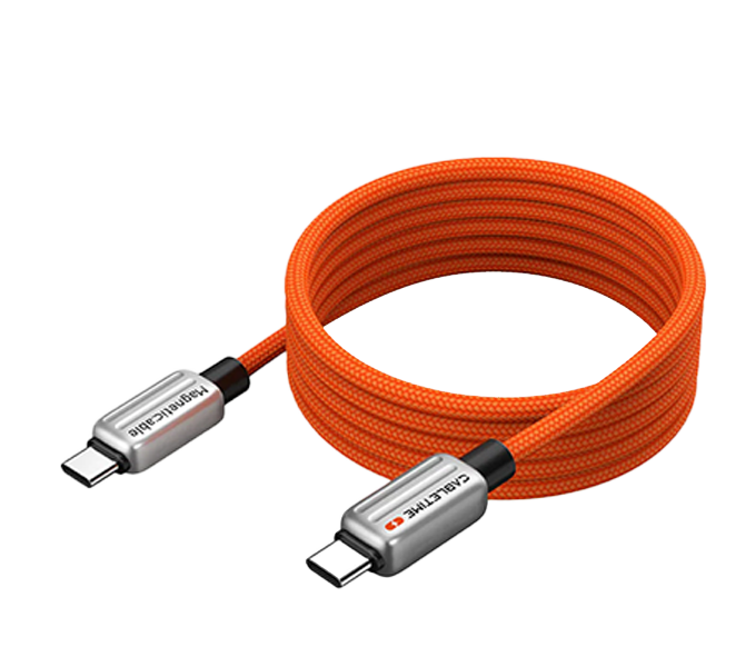 CABLETIME Cable 1M PD 240w Magnetic:able USB-C Fast Charge 480Mbps Orange (CU60H) (CT-CM240-MZO1)2Y