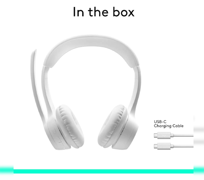Headset Logitech Zone 305 Wireless and Bluetooth-Graphic-White (981-001459)2Y