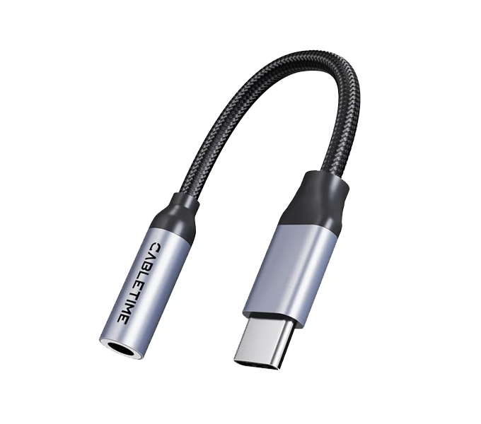 CABLETIME Cable 0.15M USB C to 3.5mm Audio Adapter (CT-CMAUF-AG)2Y