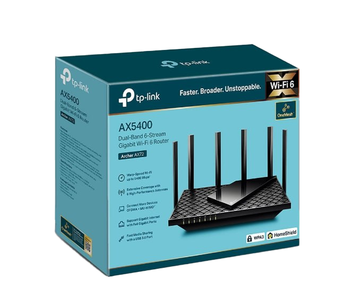 Router TP-link Wi-Fi 6 AX5400 Model Archer AX72
