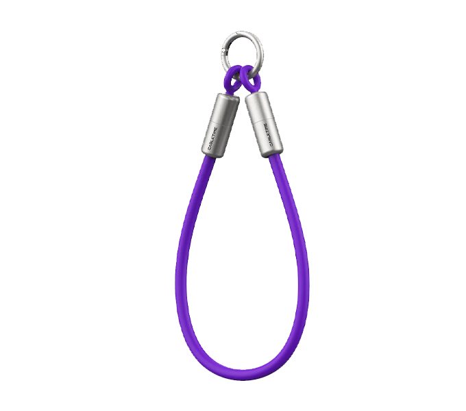 CABLETIME PD60W Wrist Lanyard USB-C Keychain Charging Cable 480Mbps purple (CU46P)(CT-CL60-ASP)(2Y)