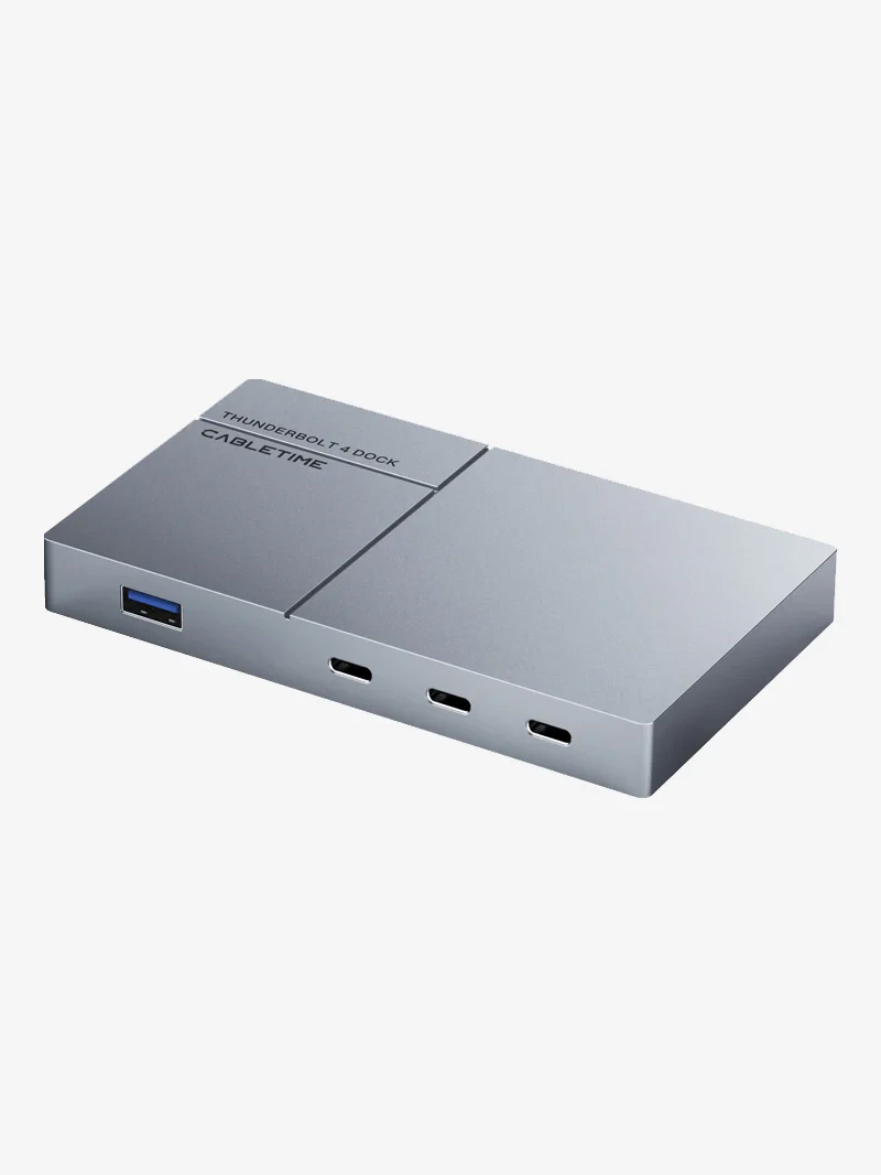 CABLETIME 5-In-1 USB-C Thunderbolt 4 Mini Docking Station 40Gbps 8K(CB15G) (CT-TB501-AG) 2Y