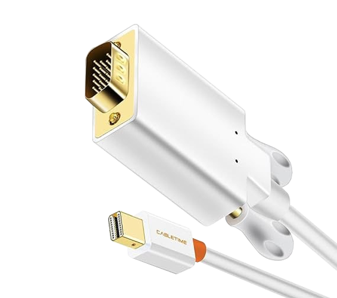 CABLETIME Cable 1.8M-Mini DisplayPort to VGA Cable, Mini DP Male 1.2 Cable 4K 60Hz(M:CD48K)