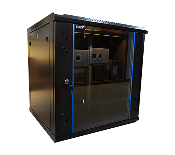 Rack Closed 12U 600W X 600D X 635H BLACK COLOR -FINEN